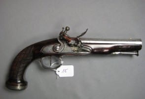 Flintlock pistol, Le Clerc a Paris, france 1780