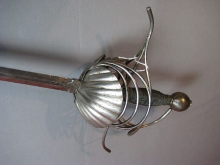 Rapier with five-bar hilt, german 1620