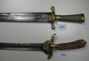 Hunting sword  german 18th century, Nr. 130 and 131